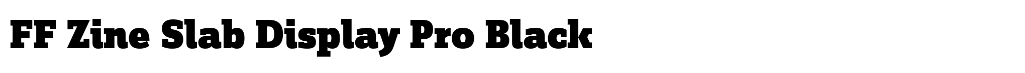 FF Zine Slab Display Pro Black image